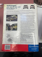 Used Volkswagen Jetta, Golf, GTI (A4) 1999-2008 Service Manual VG05