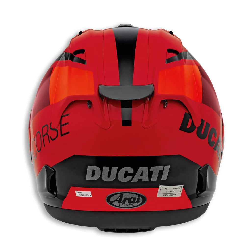 arai corse helmet HELMETS Corsair-X Cadalora Restyle bold style with a distinct racing look thanks to the exclusive design with graphics of the Desmosedici Stradale R engine Ducati Corse V5 Helmet by