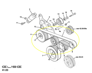 Lotus Drive Belt - AC 2ZZ Engine Elise / Exige- A120E6416S