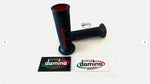 Coppia Manopole Nero/Rosso Stra Pair Grips Domino A01041C4240B7-0 Made in Italy