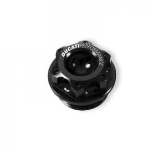 Ducati Performance Anodized Billet Aluminium Oil Filler Plug - BLACK Part # 96858208B
