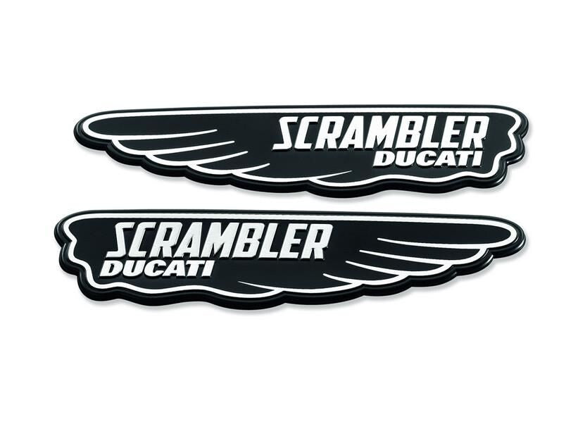 Ducati Scrambler Classic Logo Decals 97480081A DUCATI ORIGINAL LICENCE BY DUCATI