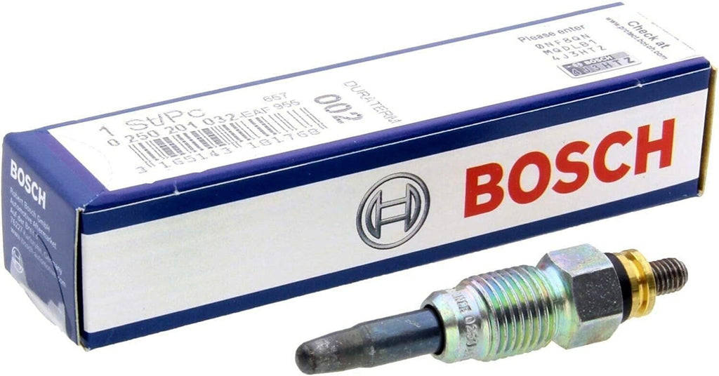 New Genuine Bosch 4 piece glow plug set for Audi, VW, Volvo, Mercedes 0250201032