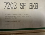 NOS Robbins Convertible top for 87-88 Camaro, IROC Z (7203SFBKB) #325392407384