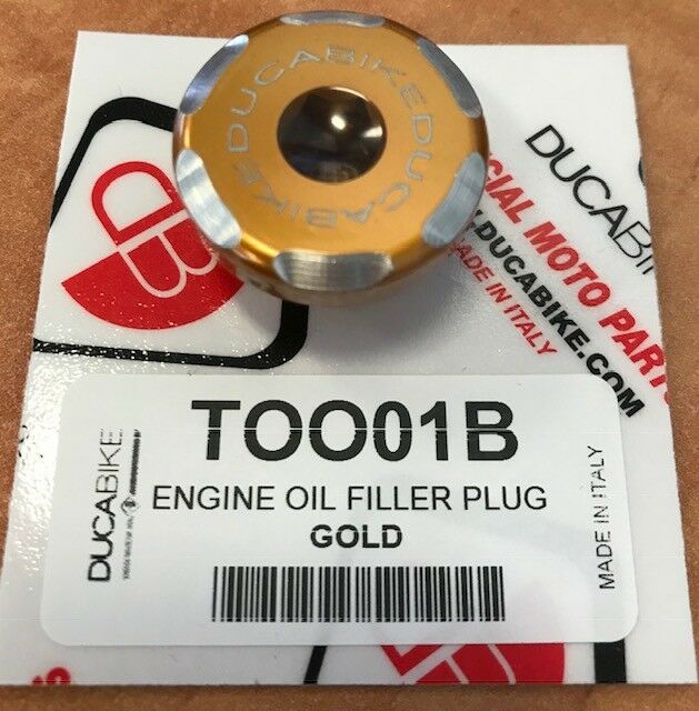 DUCABIKE Engine Oil Cap -Gold - TOO01B Made in Italy By Ducabike
