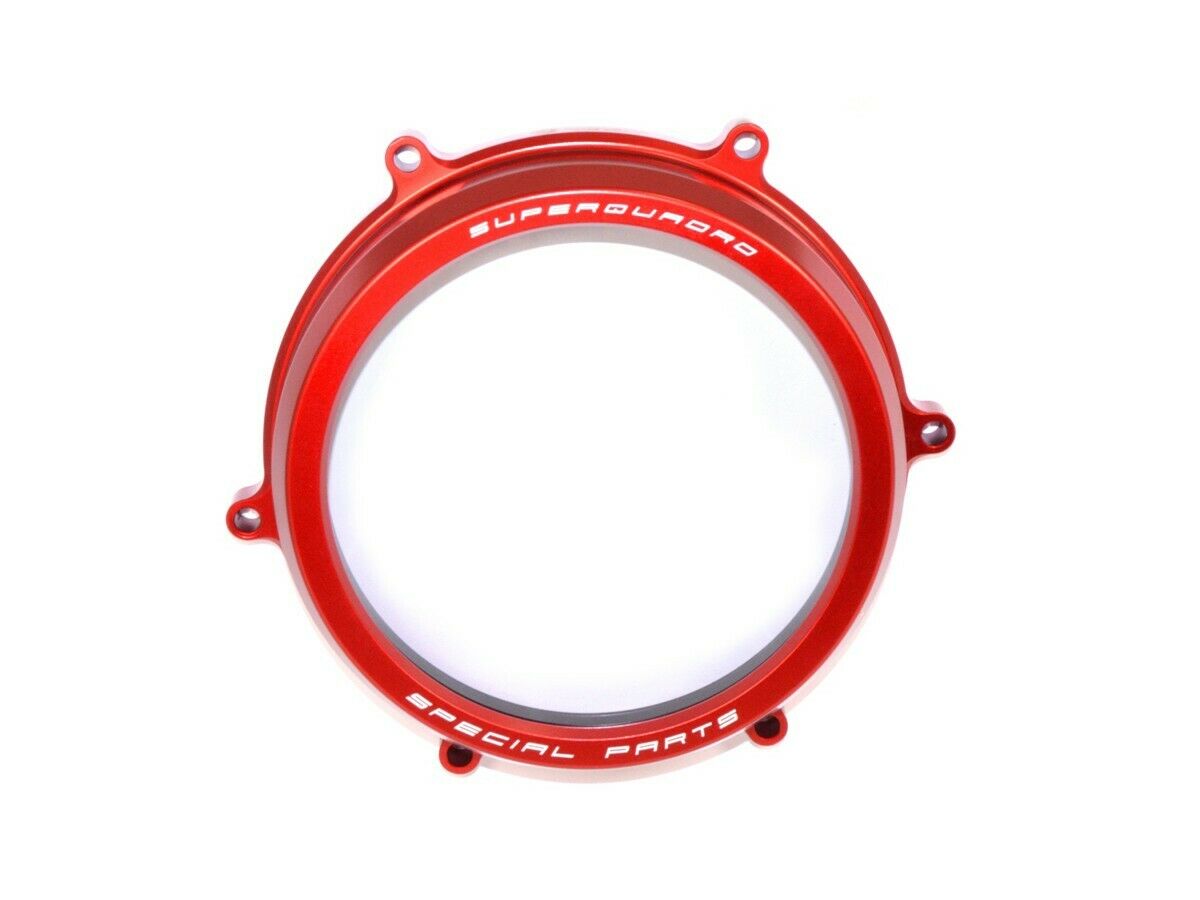DUCABIKE for Ducati Panigale Clear Clutch Cover Red - CC119901A Made in Italy