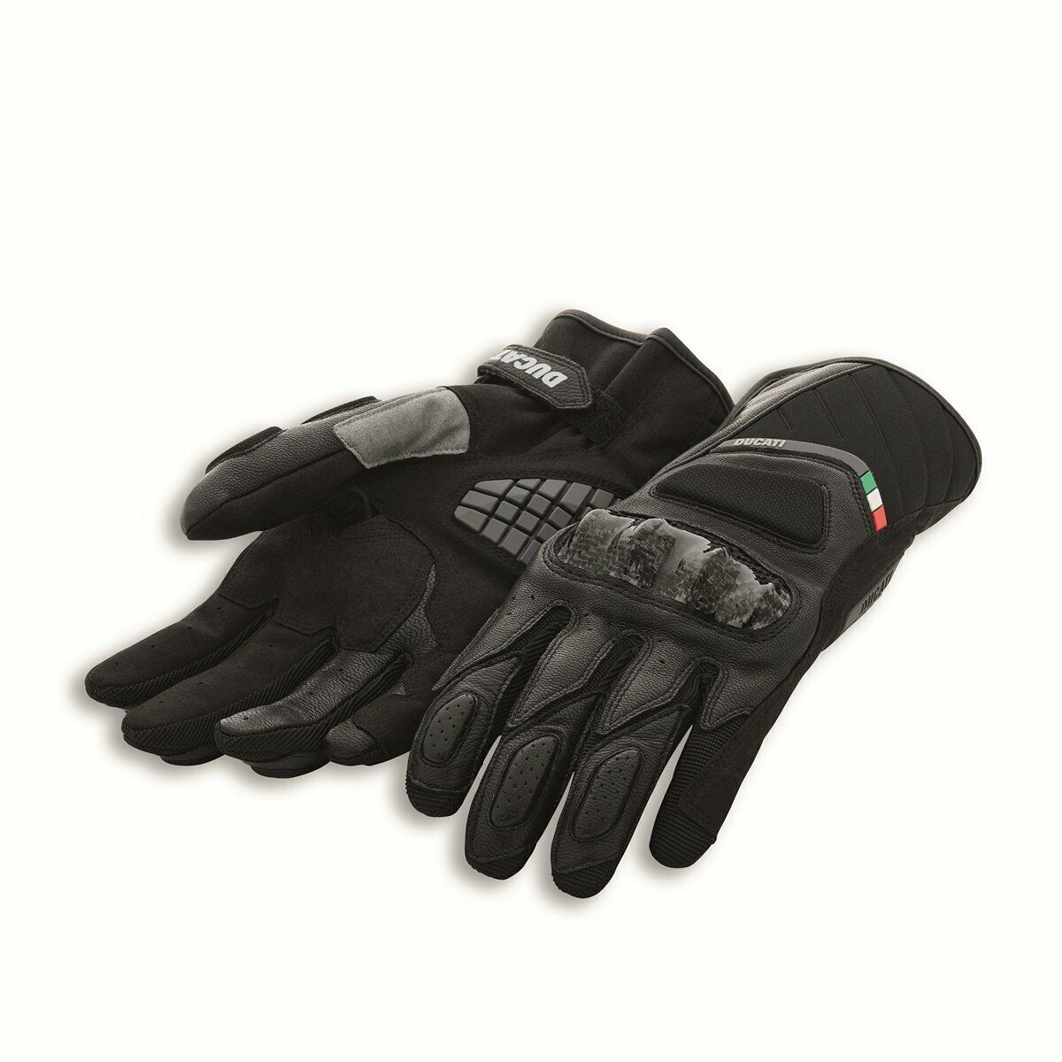 Ducati Sport C3 Leather-Fabric Gloves Black 9810370