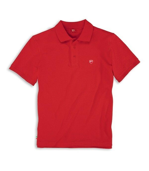 Genuine Ducati 17 Basic Red Polo Shirt 98769530 New