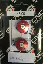 CNC Frame Cap Set Red Ducati Scrambler 800, Panigale 1199 TT321R